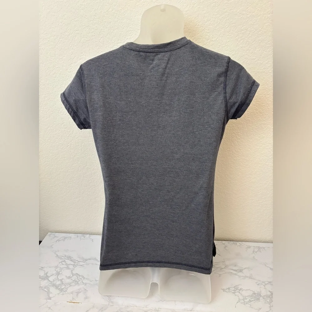 Beverly Hills Polo Club V-Neck T-Shirt Gray Short Sleeve Cotton Blend Sz M​​ - Picture 3 of 4
